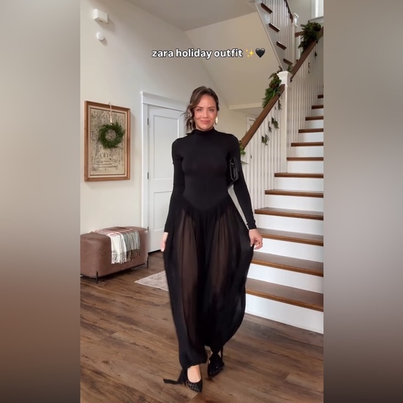 ZARA LONG COMBINATION VOLUME JUMPSUIT - Picture 9 of 17